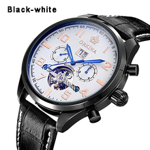 Топ люксовый бренд часы Orkina Мужские механические часы Роскошные турбийон автоматические механические часы кожаные мужские часы 2024 - купить недорого