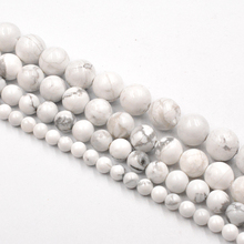 Natural White Howlite Turquoises Stone Round Beads Loose Beads for Fashion Jewelry Making Necklace DIY 4-12mm Free Shipping 2024 - buy cheap