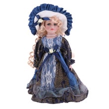 Muñeca de porcelana Victoria de 30cm, muñeco coleccionable de cerámica, regalo para niños, juguete para decoración del hogar, colección de adultos 2024 - compra barato