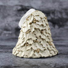 Molde de silicone 3d de vela, forma de sabão 3d em formato de sino de natal, molde artesanal de argila 2024 - compre barato
