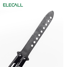 ELECALL butterfly Knife butterfly trainer balisong butterfly knife training tool folding knife not sharp fade black color 2024 - buy cheap