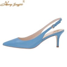 Nancyjayjii Blue Fashion Women’S Slingbacks Pumps Pointed Toe High Thin Heels Office Party Ladies Buckle Strap Shoes 2021 Autumn 2024 - buy cheap