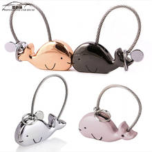 car accessories lovers cute littles whale key ring auto couple keychians pendant gift car key chain auto keychains 2024 - buy cheap