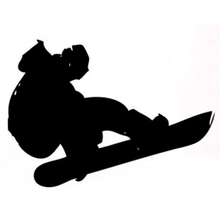 14.1CM*10CM Interesting Snowboard Extreme Sports Decal Vinyl Car Sticker Silhouette S9-1024 2024 - buy cheap