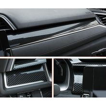 Автомобильная центральная консоль из АБС-пластика в стиле углеродного волокна панель приборной панели полосы отделка Обложка Стайлинг для Honda Civic 2016 2017 LHD 2024 - купить недорого