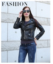 Free shipping,fashion slim Genuine leather women short jackets.Spring motorbiker plus size sheepskin jacket Brand classic 2024 - buy cheap