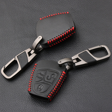 Чехол для автомобильного ключа Mercedes Benz C B E Class CLS CLK SLK CL из натуральной кожи с 3 кнопками 2024 - купить недорого