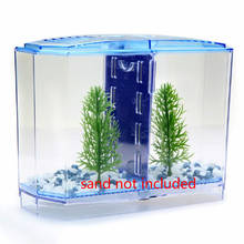 2 Size Acrylic Aquarium Betta-fish Tank Mini Incubator Fishbowl For Fry Isolation Hatchery Guppy Fish Reptile Cage Turtle House 2024 - buy cheap