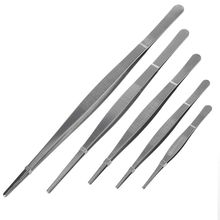 Industrial Tweezers Toothed Tweezers Barbecue Stainless Steel Long Food Tongs Straight Home Medical Tweezer Garden Tool 5 Sizes 2024 - buy cheap