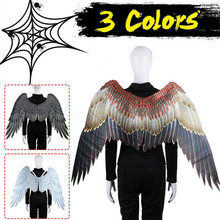 Disfraz de alas de Mardi Gras para fiesta de carnaval, disfraz de alas de pájaro, utilería realista para adultos, vestido de ángel para Cosplay, disfraz de alas grandes 2024 - compra barato