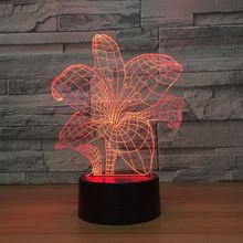 Luminária led 3d com controle remoto, lâmpada led com mudança de 7 cores decoração de natal para bebê 2024 - compre barato