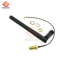 Antena de 11cm 2,4 GHz 3dBi WiFi 2,4g antena aérea RP-SMA enrutador inalámbrico macho + 20cm PCI U.FL IPX a RP SMA Cable adaptador macho Pigtail 2024 - compra barato