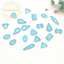 New arrival! Mixing Mocha sea blue shape and sizes Glass Crystal Flatback rhinestones DIY Clothing accessories and nails 2024 - buy cheap