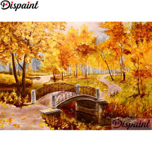 Dispaint-pintura de diamante 5D DIY "árbol amarillo", cuadrados o redondos de imitación bordado de diamantes, estilo punto de cruz 3D, decoración del hogar, A11897 2024 - compra barato