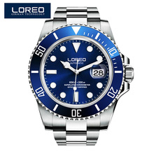 Men Mechanical Watchs LOREO Water ghost series 200M Water Resistant Automatic Business Diving Wristwatch Mens Relojes Hombre 2024 - buy cheap