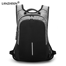 Mochila multifunción para ordenador portátil con carga USB para hombre, mochila informal de gran capacidad, mochila antirrobo repelente al agua 2024 - compra barato