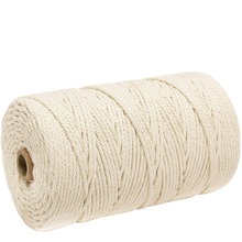 Durable 200m White Cotton Cord Natural Beige Twisted Cord Rope Craft Macrame String DIY Handmade Home Decorative supply 3mm 2024 - buy cheap