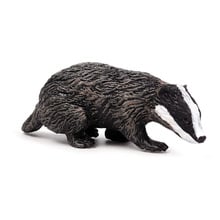Figura de acción de simulación de bosque para niños, modelo de Animal salvaje de una pieza, tejón, Lobezno, oso de Castor, juguete de PVC, regalo 2024 - compra barato