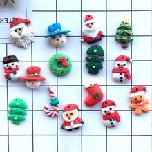 Polymer clay Flat back Santa Claus tree earring charms resin  necklace pendant keychain charms for Christmas  DIY decoration 2024 - buy cheap