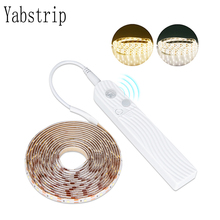 Yabstrip светодиодный датчик движения 2835 60 светодиодный s или USB порт Светодиодная лента Гибкая лампа лента для шкафов лестниц кухонный шкаф 2023 - купить недорого
