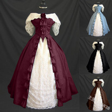 new black Vintage costumes 18th Duchess Retro medieval Renaissance Reenactment Theatre Civil war Victorian dress 2024 - buy cheap
