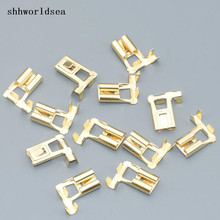 shhworldsea DJD031-2  Crimp Terminal Female Spade Connector 100pcs h4 9003 7.8mm bend angle car socket 2024 - buy cheap