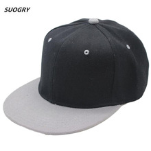 Wholesale Hip Hop Flat Peaked Cap Adult Solid Color Patched Baseball Hat Women and Men Logo Custom Plain Snapback Cap 9 Colos 2024 - buy cheap