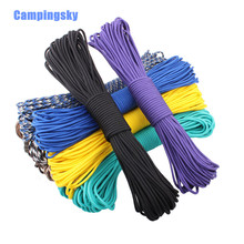 CAMPINGSKY 550 Paracord Parachute Cord Lanyard Tent Rope Mil Spec Type III 7 Strand 100FT Paracord For Hiking Camping 200 Colors 2024 - buy cheap