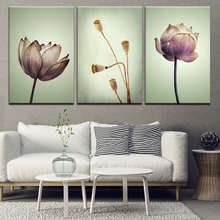 Pintura en lienzo de flores de color cálido, 3 piezas, arte de pared, papel tapiz Modular, póster impreso para decoración del hogar y sala de estar 2024 - compra barato