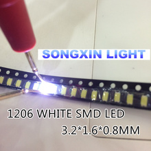 XIASONGXIN-Luz Led blanca superbrillante, lámpara de luz led 2000 SMD 1206, 1206-5000 k, 8000-3,0 v, 3,6-v 2024 - compra barato