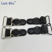 Clip chupete metal Removable buckle Garment Accessories Stockings clips Black Metal+PP  Garter Clip 100 pcs/lot  20mm 0.8 Inch 2024 - buy cheap