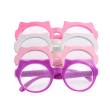 Cute cat frame shaped glasses 4 colors optional doll accessories suitable for 18-inch girl dolls and 43-cm dolls c441_c444 2024 - buy cheap
