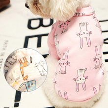 Розовая Одежда для маленьких собак XS, куртка с мультяшным принтом для чихуахуа, мопса, кошек, домашних животных, косплей, рубашка, товары, пальто, одежда для собак 2024 - купить недорого
