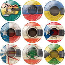 JWEIJIAO World Flag Guitar String Glass Cabochon Spain, Russia and France Flags Photo Dome Demo Flat Back Making Findings 2024 - buy cheap