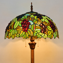 europe Tiffany retro style stained glass grape floor lamp living room bedroom study standing lamp 2024 - buy cheap