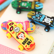 1 PCs creative cartoon skateboard car cute eraser student eraser school supplies wholesale 2024 - buy cheap