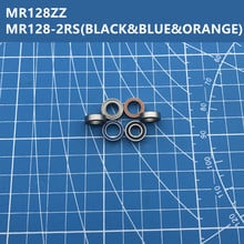 Бесплатная доставка высокого качества 10 шт. MR128ZZ MR128-2RS (цвета: черный, синий, оранжевый) 678-2RS миниатюрный радиальный шарикоподшипник 8*12*3,5 мм 2024 - купить недорого