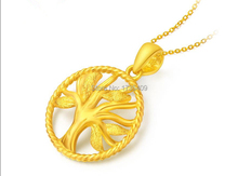 Authentic 999 24K Yellow Gold Pendant / Money Tree Of Life Pendant / 3.95g 2024 - buy cheap