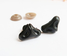 40pcs--18x12mm black plastic cute animal toy nose & soft washer for diy doll materials 2024 - buy cheap