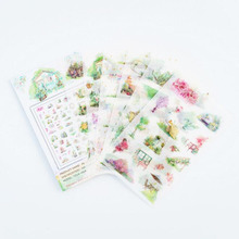 Kawaii Small Fresh Garden Plant Cute Sticker Diary Sticker Decoration Mobile Album Album Scrapbook Sticker Stationery Stitch DIY 2024 - buy cheap