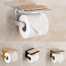 Soportes de papel higiénico para baño, estantes de aluminio multifunción con Cenicero, estante para toallas, soporte para teléfono, accesorios de baño 2024 - compra barato