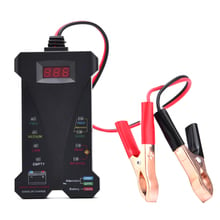 Hot 12V Digital Battery Tester Voltmeter LED Charging System Analyzer with Clips for Car Motorcycle Car Styling 2024 - buy cheap