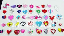 ME013  Wholesale 100Pcs/Lots  DIY Alloy Mixed Enamel heart Charms Fashion jewelry accessories, charms, pendants 2024 - buy cheap