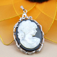 34*51mm Ethnic Chic Prevalent character Abalone seashell sea shell pendant embroider craft jewelry making design diy Accessories 2024 - compre barato