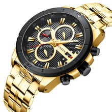 CURREN Мужские спортивные часы Топ люксовый бренд водонепроницаемые наручные часы хронограф полностью Стальные кварцевые мужские часы Relogio Masculino 2022 - купить недорого
