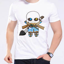 Novelty Mens Summer T Shirt Video Game Undertale Kawaii Inktale Sans Skull Tshirts  Fancy Print Cool T Shirt For Men Hip HopL1D7 2024 - buy cheap