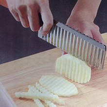 Francês fritar cortador de batata aço inoxidável ondulado afiado cortador faca cozinha gadget vegetal frutas descascador batata cozinhar ferramentas 2024 - compre barato