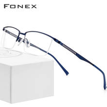 FONEX Alloy Optical Glasses Frame Men Ultralight Square Myopia Prescription Eyeglasses Frames Male Metal Korea Eyewear 9286 2024 - buy cheap