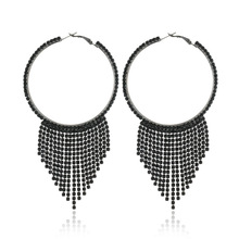 Elegant Bridal Tassel Earrings Silver Gold Silver Charm Rhinestone Crystal Geometric Women Earring Brincos Pendientes 2024 - buy cheap