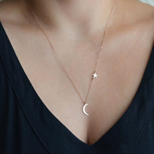 Women's Fashion Star Moon Tassel Pendant Necklaces Elegant Long Gold Chain Geometric Clavicle Necklace Jewelry Girls Gift YN62 2024 - buy cheap